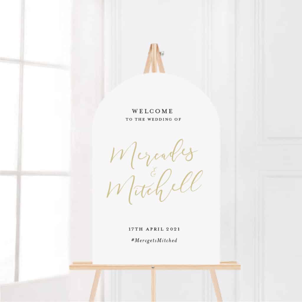 ARCH WEDDING WELCOME SIGN