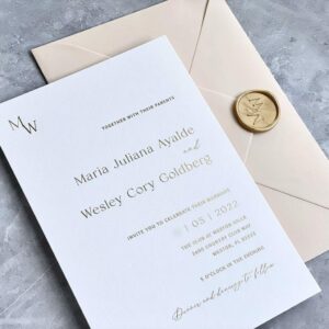 gold foil invitations