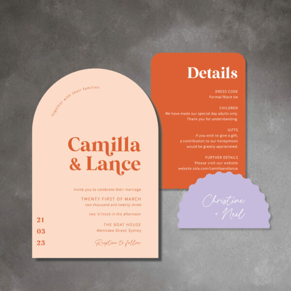 colourful wedding invitations