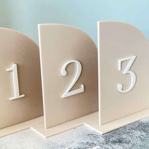 acrylic table numbers