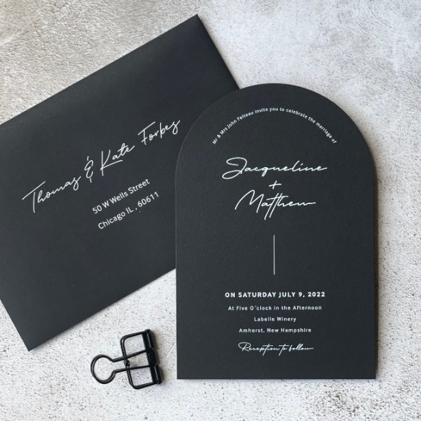 black invitations