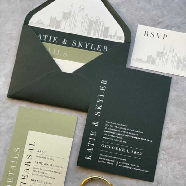 modern wedding invitations