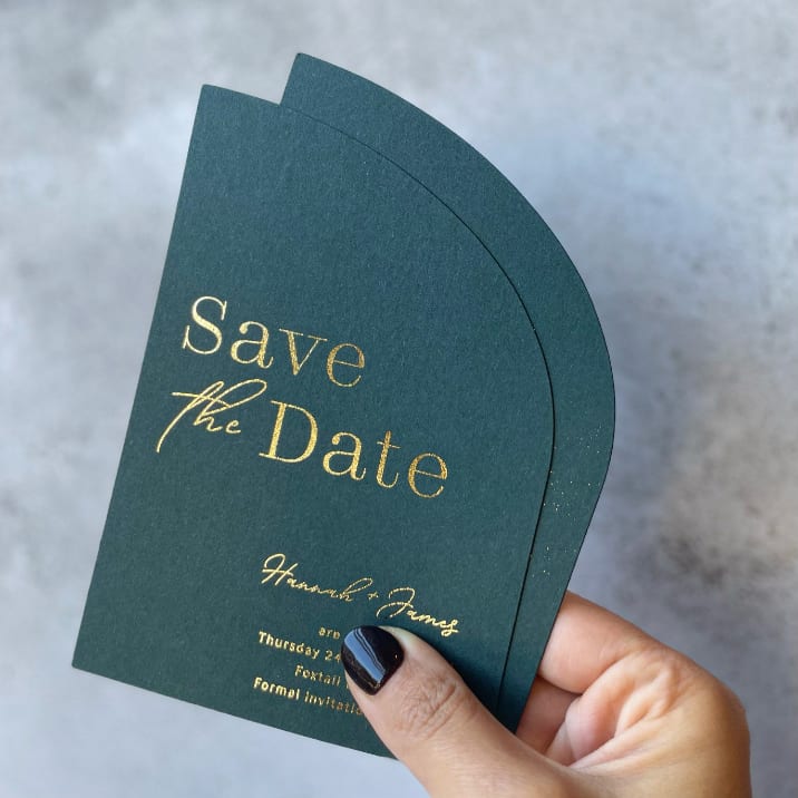 foil save the date cards