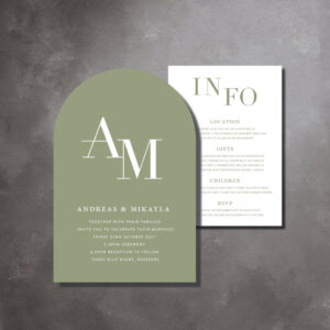 initials wedding invitations