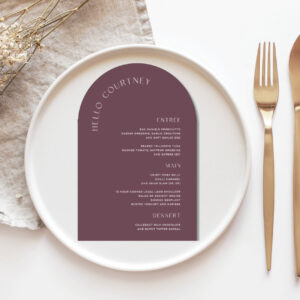 personalised wedding menus