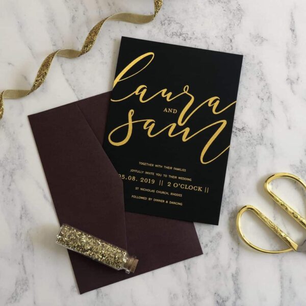 foil wedding invitations