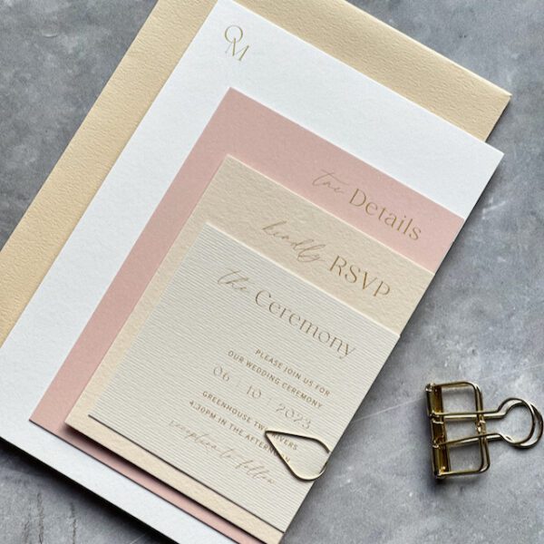 layered wedding invitations