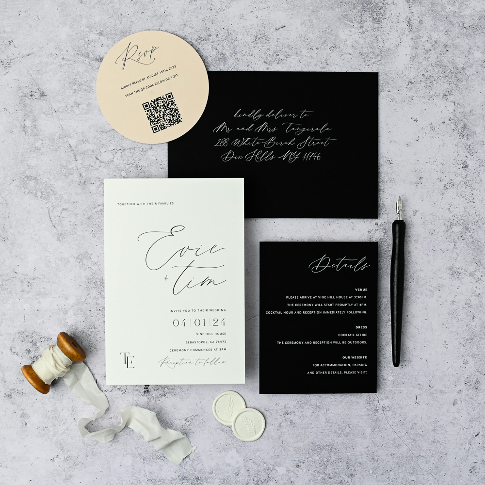 calligraphy wedding invitations