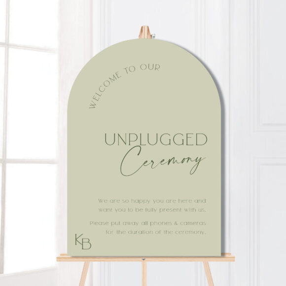UNPLUGGED CEREMONY SIGN