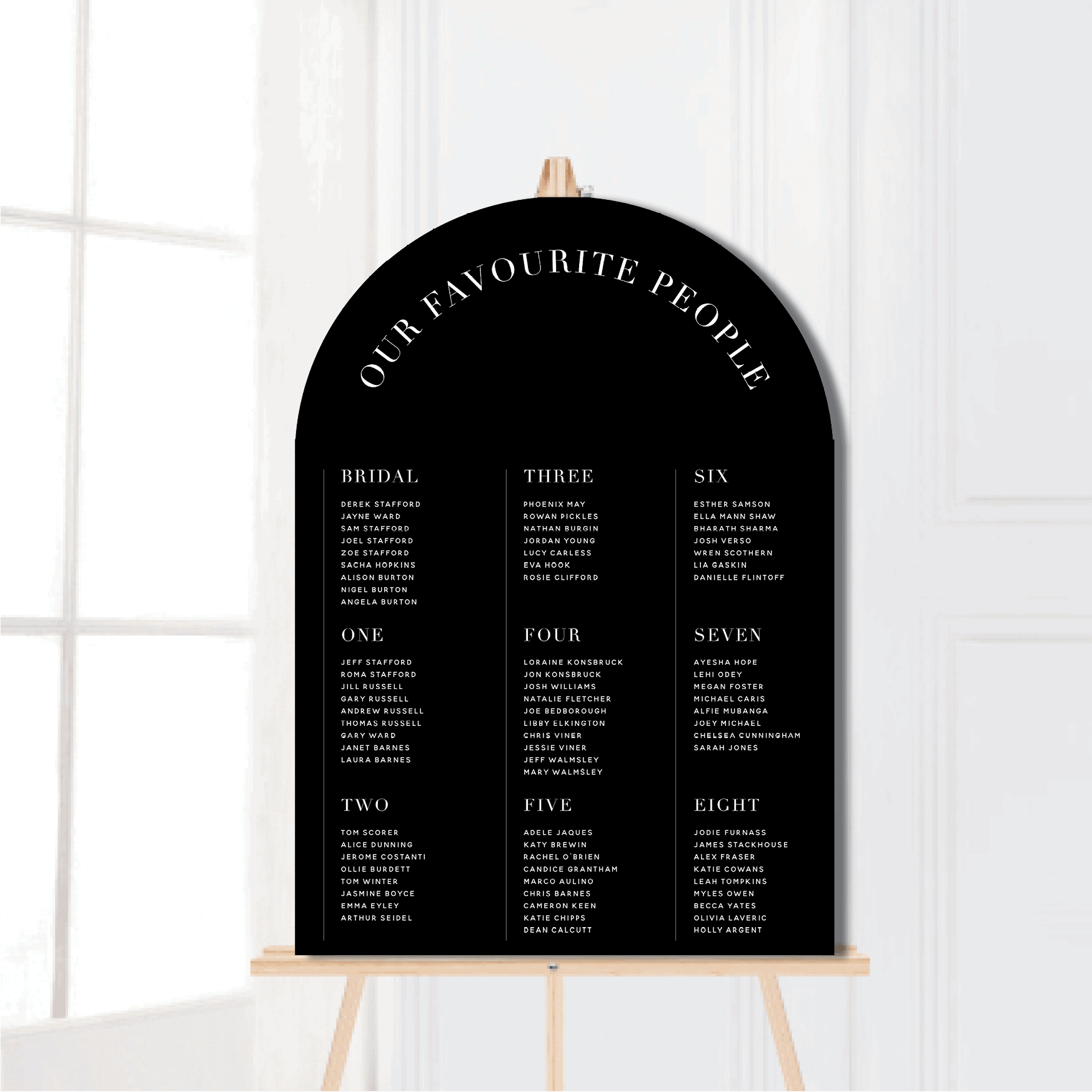 arch seating chart