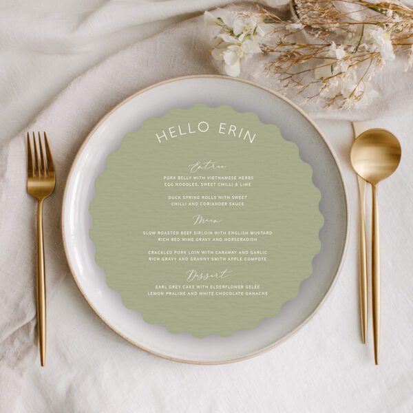 circle menu card