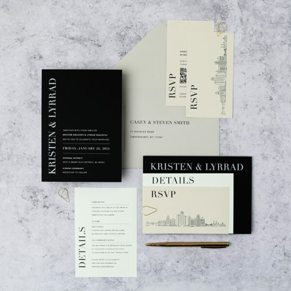 minimal wedding invitations