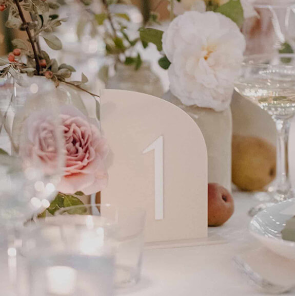 On the Day - Table Numbers