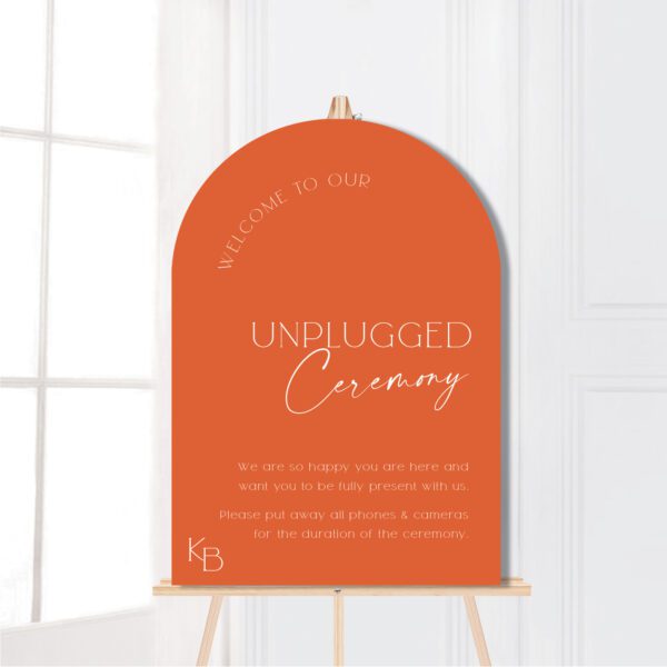 unplugged ceremony sign