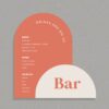 acrylic bar menu