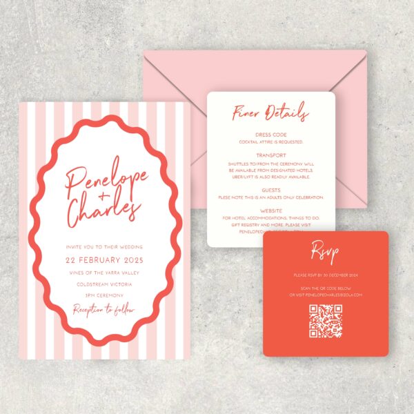 pink wedding invitations