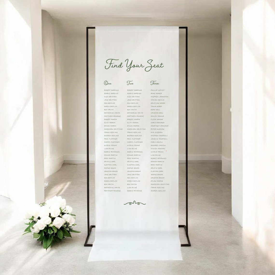 fabric seating chart