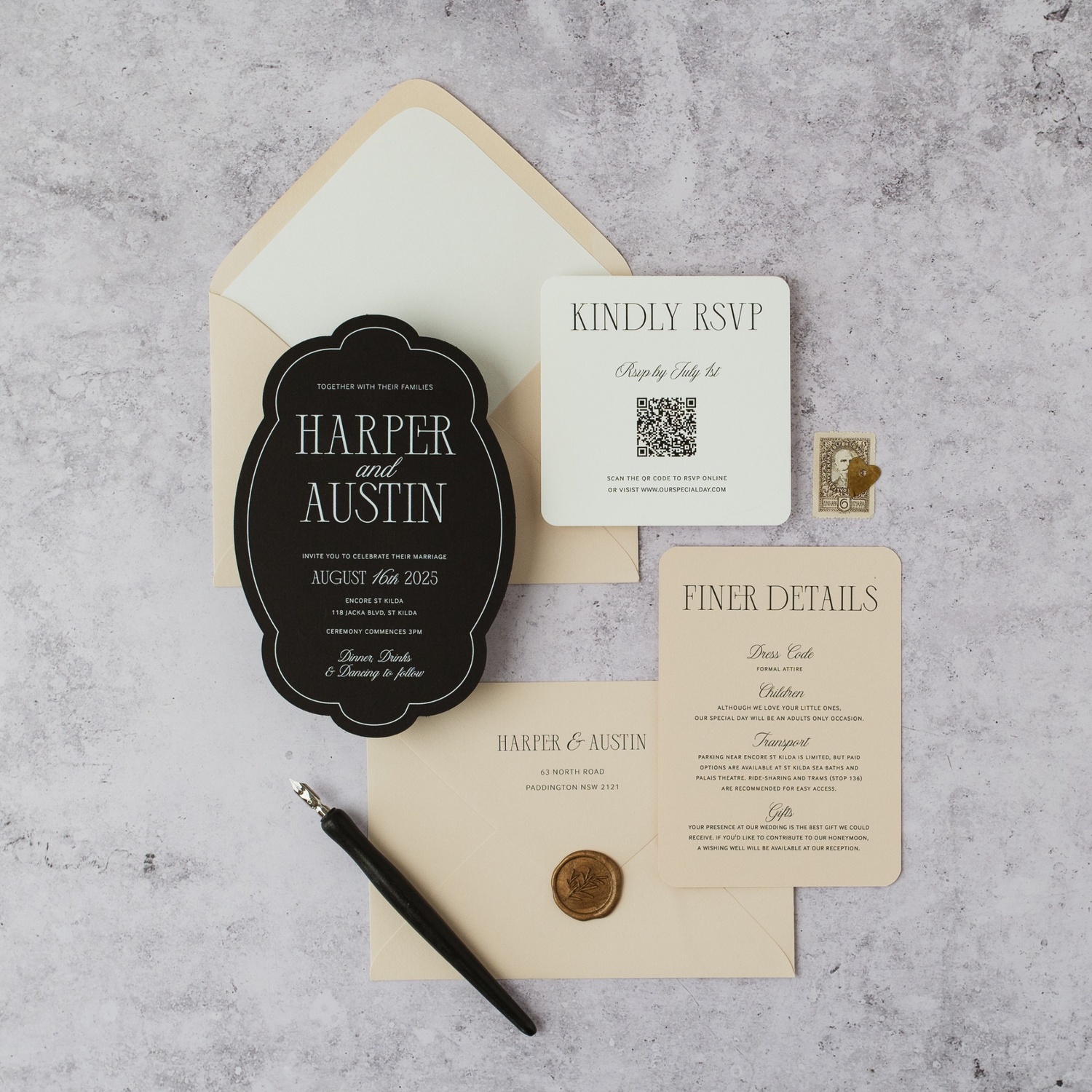 vintage wedding invitations