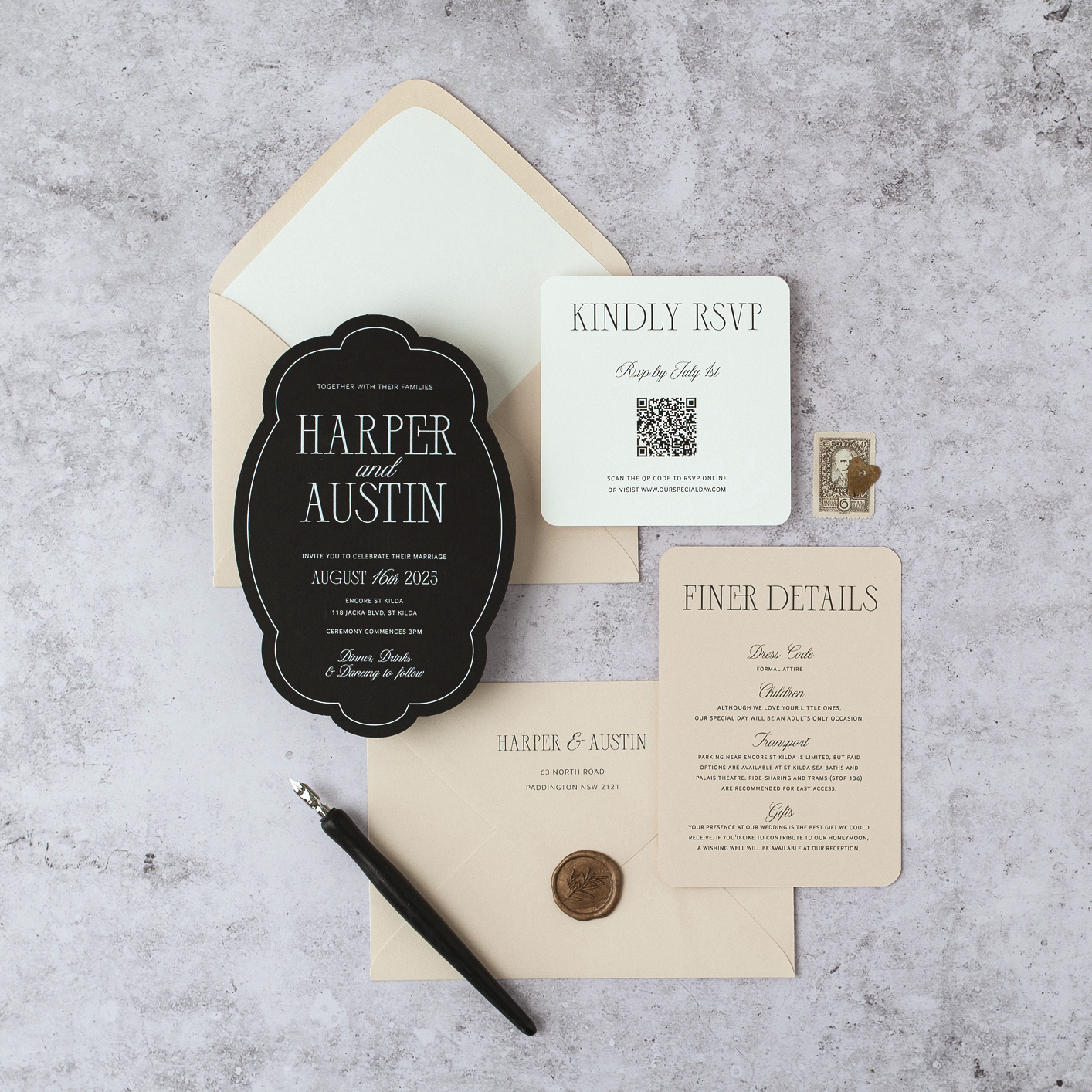 vintage wedding invitations