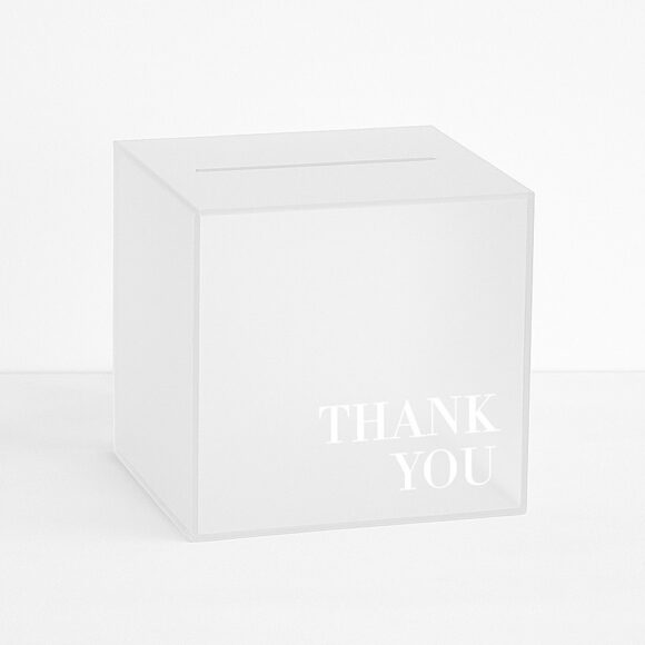 frosted acrylic wishing well box hire